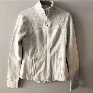 Lululemon Define Jacket White Denim Slub Size 6
